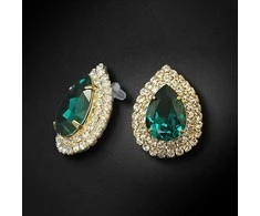 Diamond Sky Jewelry Auskarai moterims DiamondSky „Jasmine (Emerald)“ su Swarovski kristalais