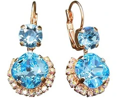 Diamond Sky Jewelry Auskarai moterims DiamondSky „Clarice VI (Aquamarine Mėlyna)“ su Swarovski kristalais