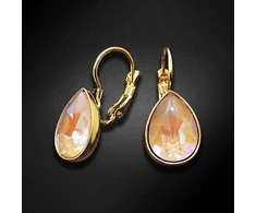 Diamond Sky Jewelry Auskarai moterims DiamondSky „Crystal Drop (Cappuccino DeLite)“ su Swarovski kristalais