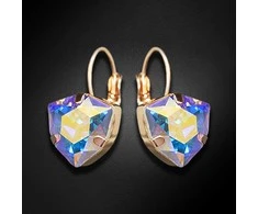 Diamond Sky Jewelry Auskarai moterims DiamondSky „Bermuda Triangle (Aurore Boreale)“ su Swarovski kristalais