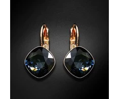 Diamond Sky Jewelry Auskarai moterims DiamondSky „Glare IV (Graphite)“ su Swarovski kristalais