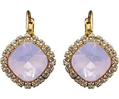 Diamond Sky Jewelry Auskarai moterims DiamondSky „Glare III (Rose Vanduo Opal)“ su Swarovski kristalais