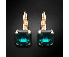 Diamond Sky Jewelry Auskarai moterims DiamondSky „Imperial (Emerald)“ su Swarovski kristalais