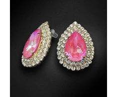 Diamond Sky Jewelry Auskarai moterims DiamondSky „Jasmine (Lotus Rožinė DeLite)“ su Swarovski kristalais