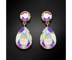 Diamond Sky Jewelry Auskarai moterims DiamondSky „Crystal Drop IV (Aurore Boreale)“ su Swarovski kristalais