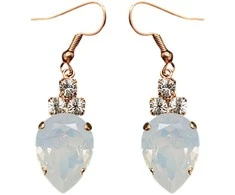Diamond Sky Jewelry Auskarai moterims DiamondSky „Leonora (Baltas Opal)“ su Swarovski kristalais