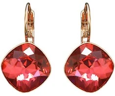 Diamond Sky Jewelry Auskarai moterims DiamondSky „Glare IV (Padparadscha)“ su Swarovski kristalais