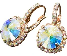 Diamond Sky Jewelry Auskarai moterims DiamondSky „Clarice VII (Aurore Boreale)“ su Swarovski kristalais