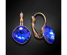 Diamond Sky Jewelry Auskarai moterims DiamondSky „Glare IV (Majestic Mėlyna)“ su Swarovski kristalais