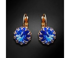 Diamond Sky Jewelry Auskarai moterims DiamondSky „Vintage III (Sapphire)“ su Swarovski kristalais