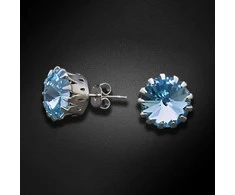 Diamond Sky Jewelry Auskarai moterims DiamondSky „Vintage VII (Aquamarine Mėlyna)“ su Swarovski kristalais
