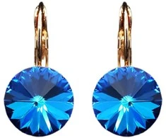 Diamond Sky Jewelry Auskarai moterims DiamondSky „Clarice II (Bermuda Mėlyna)“ su Swarovski kristalais