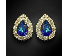 Diamond Sky Jewelry Auskarai moterims DiamondSky „Jasmine (Bermuda Mėlyna)“ su Swarovski kristalais