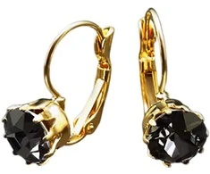 Diamond Sky Jewelry Auskarai moterims DiamondSky „Glory V (Sidabrinis Night)“ su Swarovski kristalais