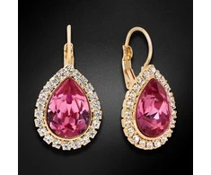 Diamond Sky Jewelry Auskarai moterims DiamondSky „Celestial Drop (Rose)“ su Swarovski kristalais