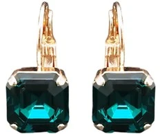 Diamond Sky Jewelry Auskarai moterims DiamondSky „Imperial (Emerald)“ su Swarovski kristalais