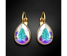 Diamond Sky Jewelry Auskarai moterims DiamondSky „Crystal Drop (Aurore Boreale)“ su Swarovski kristalais