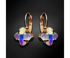 Diamond Sky Jewelry Auskarai moterims DiamondSky „Byzantine Cross (Aurore Boreale)“ su Swarovski kristalais