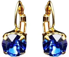 Diamond Sky Jewelry Auskarai moterims DiamondSky „Glory (Sapphire)“ su Swarovski kristalais