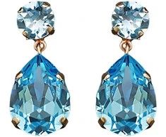 Diamond Sky Jewelry Auskarai moterims DiamondSky „Crystal Drop IV (Aquamarine Mėlyna)“ su Swarovski kristalais