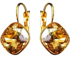 Diamond Sky Jewelry Auskarai moterims DiamondSky „Glare IV (Golden Shadow)“ su Swarovski kristalais