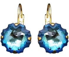 Diamond Sky Jewelry Auskarai moterims DiamondSky „Gorgon (Bermuda Mėlyna)“ su Swarovski kristalais