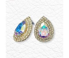 Diamond Sky Jewelry Auskarai moterims DiamondSky „Jasmine (Aurore Boreale)“ su Swarovski kristalais
