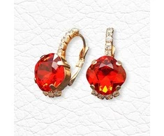 Diamond Sky Jewelry Auskarai moterims DiamondSky „Crete (Light Siam)“ su Preciosa kristalais