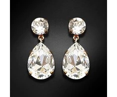 Diamond Sky Jewelry Auskarai moterims DiamondSky „Crystal Drop IV“ su Swarovski kristalais