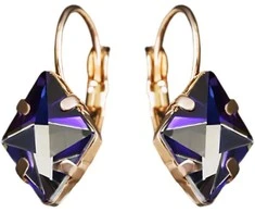 Diamond Sky Jewelry Auskarai moterims DiamondSky „Crystal Rhombus III (Bermuda Mėlyna)“ su Swarovski kristalais