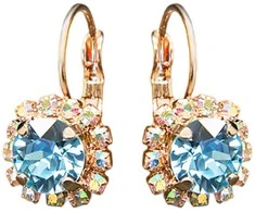 Diamond Sky Jewelry Auskarai moterims DiamondSky „Glory II (Aquamarine Mėlyna)“ su Swarovski kristalais