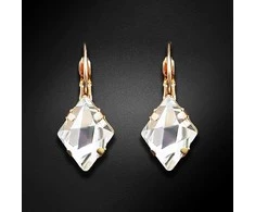 Diamond Sky Jewelry Auskarai moterims DiamondSky „Crystal Rhombus III“ su Swarovski kristalais
