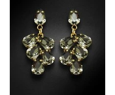 Diamond Sky Jewelry Auskarai moterims DiamondSky „Amber II (Juodas Diamond)“ su Preciosa kristalais