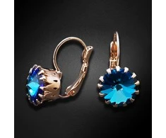 Diamond Sky Jewelry Auskarai moterims DiamondSky „Vintage VI (Bermuda Mėlyna)“ su Swarovski kristalais