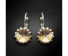 Diamond Sky Jewelry Auskarai moterims DiamondSky „Vintage VI (Golden Shadow)“ su Swarovski kristalais