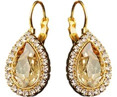 Diamond Sky Jewelry Auskarai moterims DiamondSky „Celestial Drop (Golden Shadow)“ su Swarovski kristalais