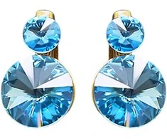Diamond Sky Jewelry Auskarai moterims DiamondSky „Clarice IV (Aquamarine Mėlyna)“ su Swarovski kristalais