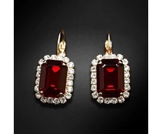 Diamond Sky Jewelry Auskarai moterims DiamondSky „Lourdes II (Siam)“ su Swarovski kristalais