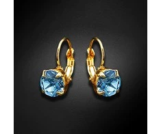 Diamond Sky Jewelry Auskarai moterims DiamondSky „Glory (Aquamarine Mėlyna)“ su Swarovski kristalais