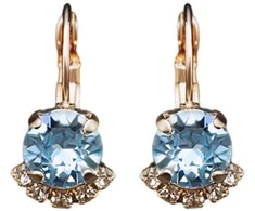 Diamond Sky Jewelry Auskarai moterims DiamondSky „Glory III (Aquamarine Mėlyna)“ su Swarovski kristalais