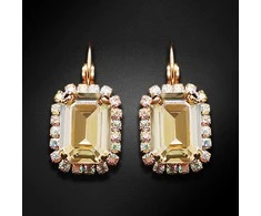 Diamond Sky Jewelry Auskarai moterims DiamondSky „Lourdes II (Golden Shadow)“ su Swarovski kristalais