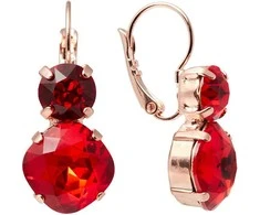 Diamond Sky Jewelry Auskarai moterims DiamondSky „Glare (Light Siam)“ su Preciosa kristalais
