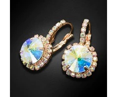 Diamond Sky Jewelry Auskarai moterims DiamondSky „Clarice VII (Aurore Boreale)“ su Swarovski kristalais