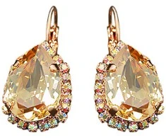 Diamond Sky Jewelry Auskarai moterims DiamondSky „Crystal Drop III (Golden Shadow)“ su Swarovski kristalais
