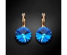 Diamond Sky Jewelry Auskarai moterims DiamondSky „Clarice II (Bermuda Mėlyna)“ su Swarovski kristalais