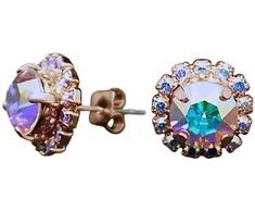 Diamond Sky Jewelry Auskarai moterims DiamondSky „Glory III (Aurore Boreale)“ su Swarovski kristalais