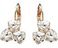 Diamond Sky Jewelry Auskarai moterims DiamondSky „Bermuda Triangle III“ su Swarovski kristalais