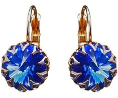 Diamond Sky Jewelry Auskarai moterims DiamondSky „Vintage III (Sapphire)“ su Swarovski kristalais