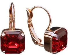 Diamond Sky Jewelry Auskarai moterims DiamondSky „Imperial (Scarlet)“ su Swarovski kristalais