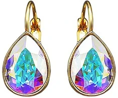 Diamond Sky Jewelry Auskarai moterims DiamondSky „Crystal Drop (Aurore Boreale)“ su Swarovski kristalais